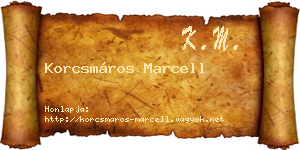 Korcsmáros Marcell névjegykártya