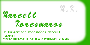 marcell korcsmaros business card
