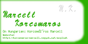 marcell korcsmaros business card